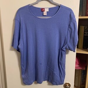JM Collection Blue Short Sleeve Tee